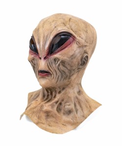宇宙人１号マスク 宇宙人 異星人 エイリアン 地球外生命体 恐怖 ハロウィン 仮装 変装 被り物 リアルマスク　なりきり 面白い　お化け屋