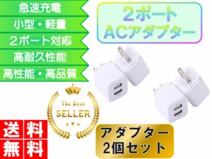 2ポートライトニングケーブル用USBコンセント 2個セット アダプター おすすめ 充電 USB 急速充電  安い データ転送 アップル apple adapt