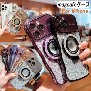 iphone11ケース リング付き MagSafe キラキラ 輝く 女子 透明ケース iPhone 15Plus 14 Plus 13 12 Pro Max iphone11 スマートフォンケー