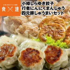 四元豚しゅうまい 小樽しらゆき餃子 行者にんにくまんじゅうセット お取り寄せ 北海道 ギョウザ 饅頭 産直 冷凍便 同梱不可 指定日不可