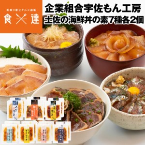 海鮮丼の具 冷凍 自然解凍 7種各2個入り カンパチ 鰹たたき マグロ ぶり タイ サバ イカ 個包装 漬け丼 冷凍便 産直 産地直送 同梱不可 