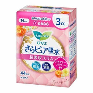 ロリエ　さらピュア吸水　超吸収スリム　3cc　パウダリーフラワーの香り　【44枚】(花王)