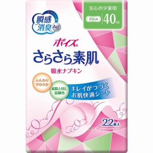 ポイズ　さらさら素肌　吸水ナプキン　安心の少量用　【22枚入】(日本製紙クレシア)