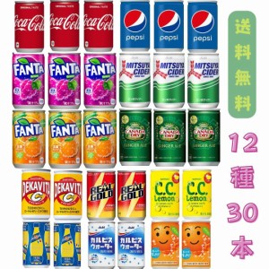 炭酸飲料 缶 160ml 12種30本セット ミニ缶 箱買い いろいろ 飲み比べ コーラ ファンタグレープ ファンタオレンジ ジンジャーエール 三ツ