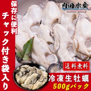 【送料無料】 冷凍生カキ500g（加熱用） 特大２Lサイズ 冷凍便 業務用 食品ロス 広島かき 広島産 かき カキ 牡蠣 おうちご飯 海鮮 BBQ　