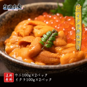 【送料無料】ウニイクラ丼セット イクラ醤油漬け うに ウニ 海鮮丼 2色丼 寿司 手巻き寿司 おうちご飯 家飲み 海鮮 海鮮 ギフト ”ウニイ