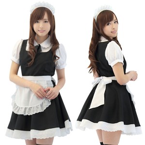 コスプレ メイド服 【フレッシュ☆メイド（Mサイズ）女性用】 メイドさんコスプレ！正統派な白黒ベースでキュートなメイドさんに大変身！