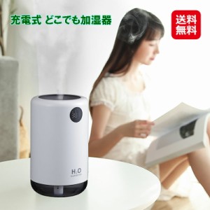 ウィルス対策 感染予防 加湿器 超音波式 USB 充電式 送料無料 【充電式 どこでも加湿器】【送料無料】 乾燥対策 大容量 500ml 花粉対策に