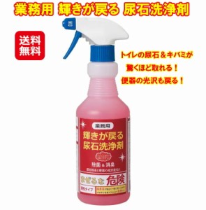 トイレ 洗剤 強力 黄ばみ キバミ 尿石 スプレー 尿石除去剤 【業務用 輝きが戻る 尿石洗浄剤】【送料無料】  尿石落とし 黄ばみ 除去 便