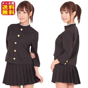 制服 コスプレ 学ラン スカート ボタン 金 ウエストゴム ヤンキー 衣装 【押忍！女番長（Mサイズ）女性用】 【メール便送料無料】 ハロウ