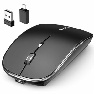 マウス ワイヤレスマウス 無線 マウス 超静音 バッテリー内蔵 充電式 超薄型 高精度 Mac/Windows/surface/Microsoft Pro