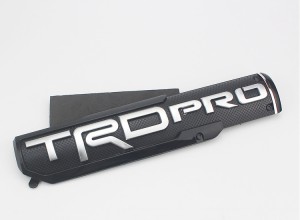 TRD PRO ボディサイドステッカー デカール 銀色 マット ブラック BLACK 両サイド 2枚 セット エンブレム Decal