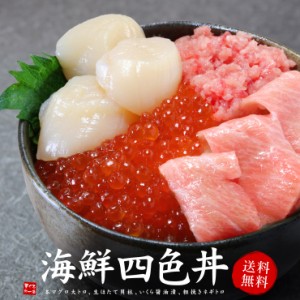 海鮮四色丼セット 本マグロ大トロ、ネギトロ、生ほたて、イクラ 送料無料《not-ysd1》〈ysd1〉[[海鮮四色丼]