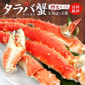 【送料無料】特大ボイルたらば蟹脚！プレミアムサイズ1肩ずっしり1.5kg（NET1.2〜1.3kg）《ref-cr1》[[タラバ蟹1.5kg]