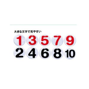 ゲートボール 用品 ニチヨー NICHIYO プレートゼッケン ダブル（両面印刷５枚組） ＰＺー３Ｗ