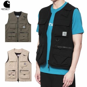 カーハート ジップ ベスト CARHARTT Duck Vest メンズ レディース ベストインナー アウター フィッシングベスト 男女兼用 無地