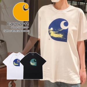 Carhartt カーハート Tシャツ メンズ レディース 半袖 刺繍ロゴ 無地T クルーネックTシャツ 男女兼用 ファッション Tシャツ 大きいサイズ