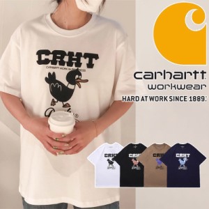 Carhartt カーハート Tシャツ メンズ レディース 半袖 刺繍ロゴ 無地T クルーネックTシャツ 男女兼用 ファッション Tシャツ 大きいサイズ