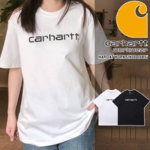 Carhartt カーハートS/S Script T-Shirt ビッグシルエット  ロゴTシャツ メンズ レディース オーバーサイズ アメカジ ミリタリー ワーク 