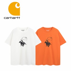 Carhartt カーハート Tシャツ メンズ レディース 半袖 刺繍ロゴ 無地T クルーネックTシャツ 男女兼用 ファッション Tシャツ 大きいサイズ