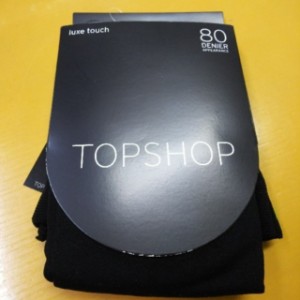 TOPSHOP・トップショップ 80 DENIER OPAQUE NEW ソックス 靴下 レディース ブラック S・Mサイズ くつした クルーソックス ナイロン 女性 