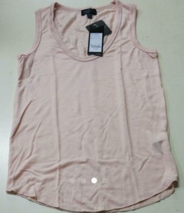 TOPSHOP・トップショップ U NECK TANK 春 夏 トップス レディース  ノースリーブ キャミソール タンクトップ Mサイズ お洒落 ライトピン