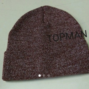「TOPMAN・トップマン」BRG/WHT SNP WLTHMSTW 帽子 メンズ ニット帽 冬用 バーガンディ 送料無料 カジュアル 人気 おすすめ  シンプル 当