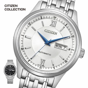 CITIZEN シチズンコレクション メカニカル NY4050-62A NY4050-62E 秒停止機能 メカニカルウオッチ 日付 曜日 デイ＆デイト機能 シースル