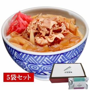 災食健備「牛丼の素」5袋【通常】- レトルト 長期保存 保存食 災害 防災 非常時 停電 非常食 マルイチ アウトドア 登山 キャンプ 常温保