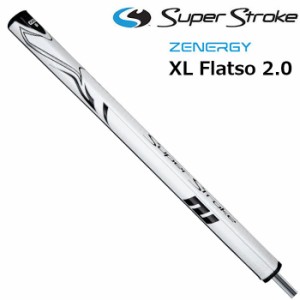 スーパーストローク Zenergy XL FLATSO 2.0 ゼナジー XLフラッツォ2.0 ゴルフ パター グリップ ホワイト/ブラック Super Stroke GR-253 
