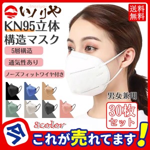 【一部即日発送】激安 数量限定 30枚入り KN95 マスク 米国 使い捨て N95 5層 男女兼用 3D立体 大人用 白マスク 