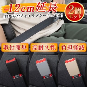 2個セット シートベルト 延長 バックル 12cm ユニバーサル 安全ベルト 妊婦 介護 エクステンダー 運転席用 助手席用 後部