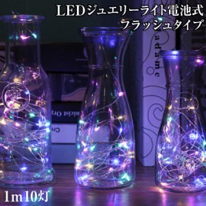 ハロウィン 飾り ライト LED イルミネーション 電飾 ジュエリーライト フラッシュタイプ 1ｍ 10灯 電池式 FW-LED1MF led クリスマスツリ