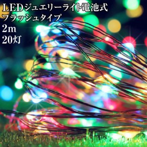 ハロウィン 飾り ライト LED イルミネーション 電飾 ジュエリーライト フラッシュタイプ 2ｍ 20灯 電池式 FW-LED2MF led クリスマスツリ