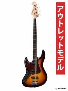 【アウトレット】Bacchus バッカス WL4-STD-LH/R 3TS レフティ エレキベース 3トーンサンバースト グローバルシリーズ ジャズベースタイ