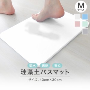 【ノンアスベスト検査済】珪藻土バスマット 珪藻土マット 小さめ Mサイズ 40cm 珪藻土 マット 足拭きマット お風呂マット 水切りマット 