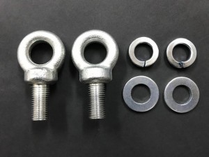 アイボルト2本セット 7/16RH-20UNF 首下22mm  スプリング＆平ワッシャー付き