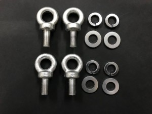 アイボルト 4本セット 7/16RH-20UNF 首下22mm  スプリング＆平ワッシャー付き