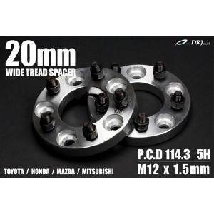 ワイドトレッドスペーサー クラウン アスリート GRS200/201/204用 114.3　5H　M12*1.5　「T20mm　2枚」