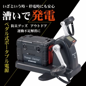 【SALE 30日8:00まで】 漕いで発電 まわしてチャージ充電丸 Evolution LEDライト 自家発電 ペダル運動 ポータブル 電源 蓄電池 バッテリ