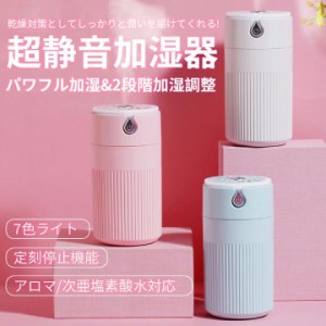 加湿器 USB 給電式 乾燥対策 ウィルス対策 超静音 大容量 かわいい アロマ 家庭 車載 オフィス 寝室 おすすめ 上から給水 お手入れ簡単