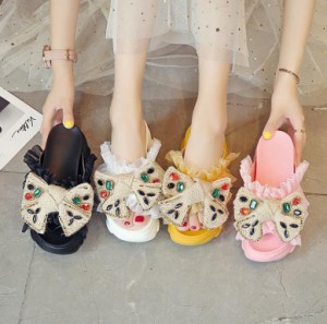 大人気 韓国ファッション  美脚サンダル 夏靴 厚底サンダル ウェッジソールサンダル ビーチサンダル