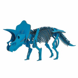 トリケラトプス BLUE 恐竜 ハコモ hacomo ペーパークラフト キット クリスマス 工作キット 小学生 工作 キット 知育 おもちゃ 誕生日プレ