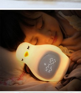 置き時計 目覚まし時計 デジタル時計 ペンギン 授乳ライト 可愛い プレゼント 子供