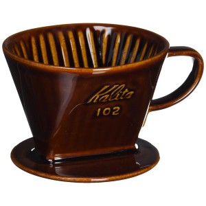 カリタ Kalita コーヒー ドリッパー 陶器製 ブラウン 2~4人用 102 日本製 102-ロトブラウン ドリップ 器具 喫茶店 カフェ アウ