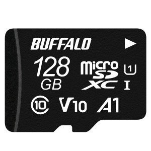 バッファロー microSD 128GB 100MB/s UHS-1 U1 microSDXC V10 A1 IPX7 Full HD  RMSD-128U11HA/N