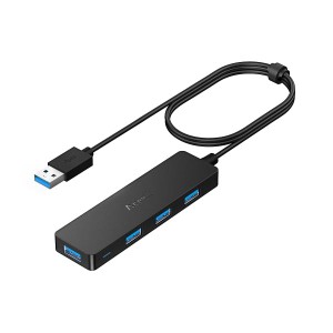 Aceele USB ハブ 4 USB ポート USB 3.0 ウルトラスリム ハブ, USB ハブ 120cm 延長ケーブル 5Gbps 超高速