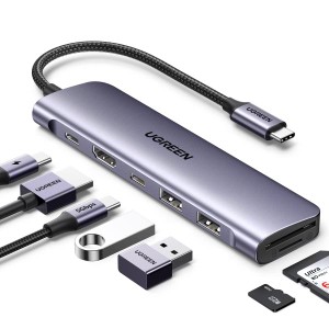 UGREEN Revodok 1071 USB-Cハブ 7-IN-1 USB ハブ Type-C PD100W急速充電 USB-C 5Gbps高速転