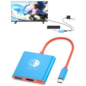 【新型】Switch ドック 直接にTV出力 Dnkeaur Steam Deckゲーム機本体 HD変換/TV/テーブルモード ニンテンドースイッチ