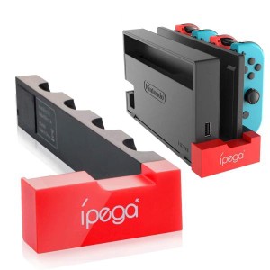 【2022最新発売】ipega PG-9186 Joy-Conハンドル 充電 ホルダー 4台同時充電 Joy-Con 充電器 収納 一体型 急速充電